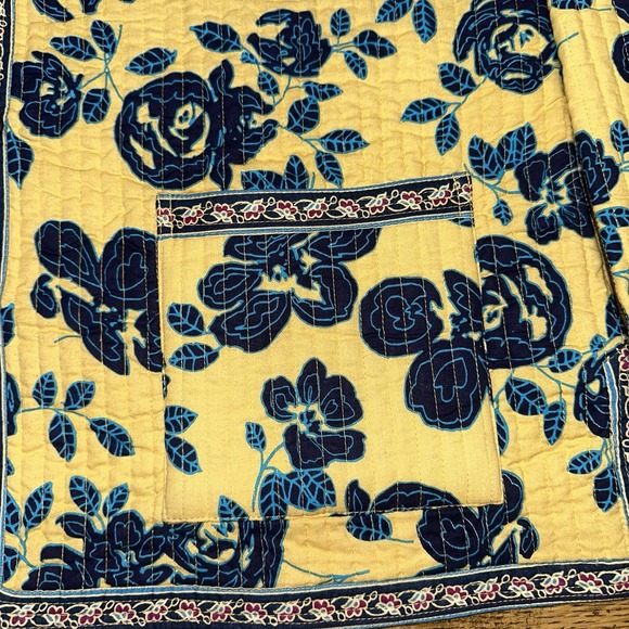 Appleseed's Reversible Quilted Yellow‎ Floral Geo Cotton Button Jacket Women's L - Picture 5 of 11